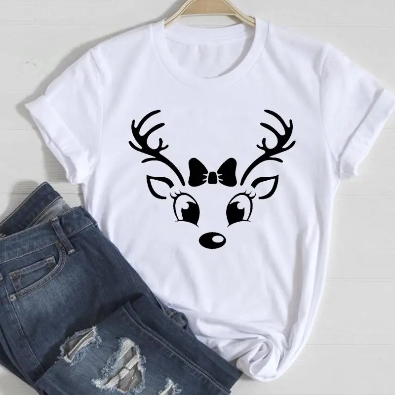 Women Deer Face New Trend Merry Christmas New Year T-shirts Cartoon Fashion Top 2022 Graphic Tshirt Holiday Travel Tee
Women Deer Face New Trend Merry Christmas New Year T-shirts Cartoon Fashion Top 2022 Graphic Tshirt Holiday Travel Tee
