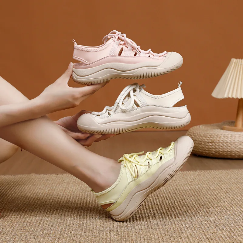 Новинка 2023, модные сандалии-гладиаторы с вырезами, женские нескользящие износостойкие уличные спортивные женские босоножки на шнуровке 
Новинка 2023, модные сандалии-гладиаторы с вырезами, женские нескользящие износостойкие уличные спортивные женские босоножки на шнуровке