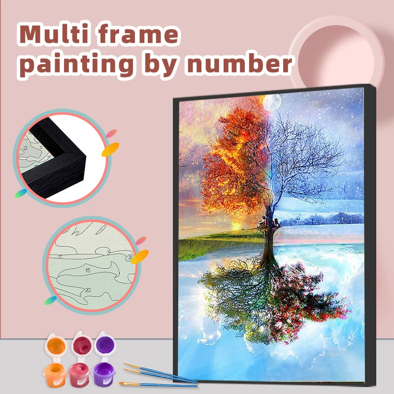 RUOPOTY Painting By Numbers With Multi Aluminium Frame Kits 60x75cm Creative Tree Diy Craft Coloring By Numbers For Home Decors
RUOPOTY Painting By Numbers With Multi Aluminium Frame Kits 60x75cm Creative Tree Diy Craft Coloring By Numbers For Home Decors