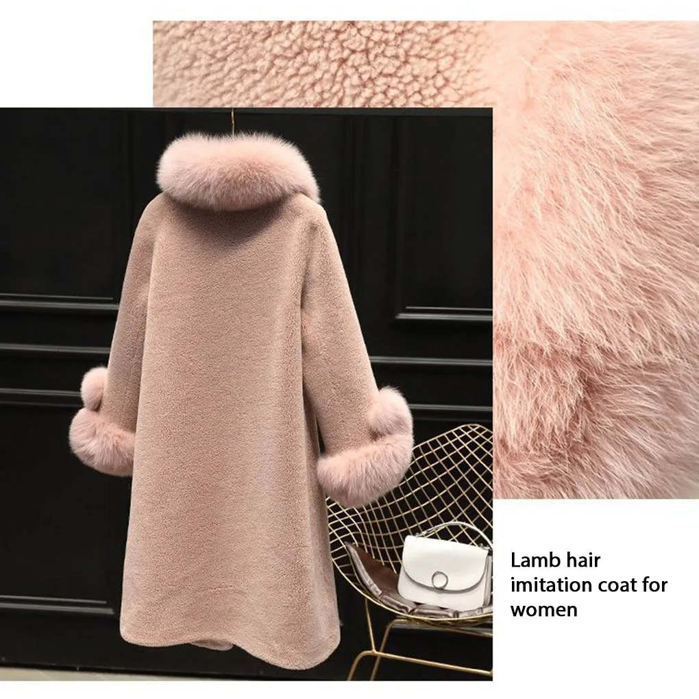 Artificial Fur Coat Warm Thickened Women Long Overcoat Breathable Washable Winter Jacket Fur Collar Outerwear Streetwear
Artificial Fur Coat Warm Thickened Women Long Overcoat Breathable Washable Winter Jacket Fur Collar Outerwear Streetwear