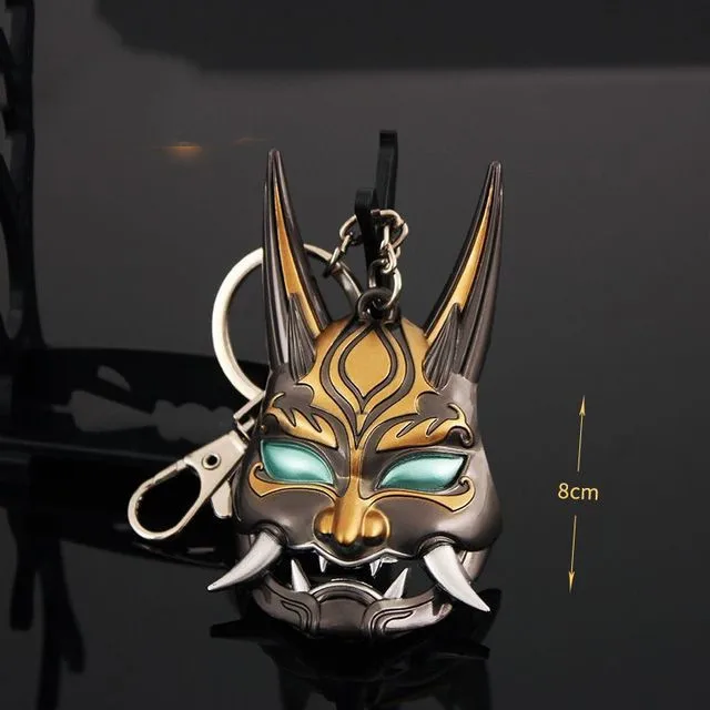 Genshin Impact Yasha Xiao Mask Cosplay Alloy Key Chains Keychain Metal Necklace Pendant Prop Keychain Pendant 8cm
Genshin Impact Yasha Xiao Mask Cosplay Alloy Key Chains Keychain Metal Necklace Pendant Prop Keychain Pendant 8cm