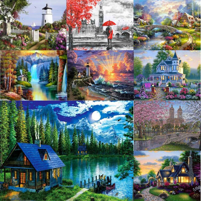 5D Diamond Painting DIY Seaside Architecture Handmade Diamond Embroidered Mosaic Pattern Home Decoration
5D Diamond Painting DIY Seaside Architecture Handmade Diamond Embroidered Mosaic Pattern Home Decoration