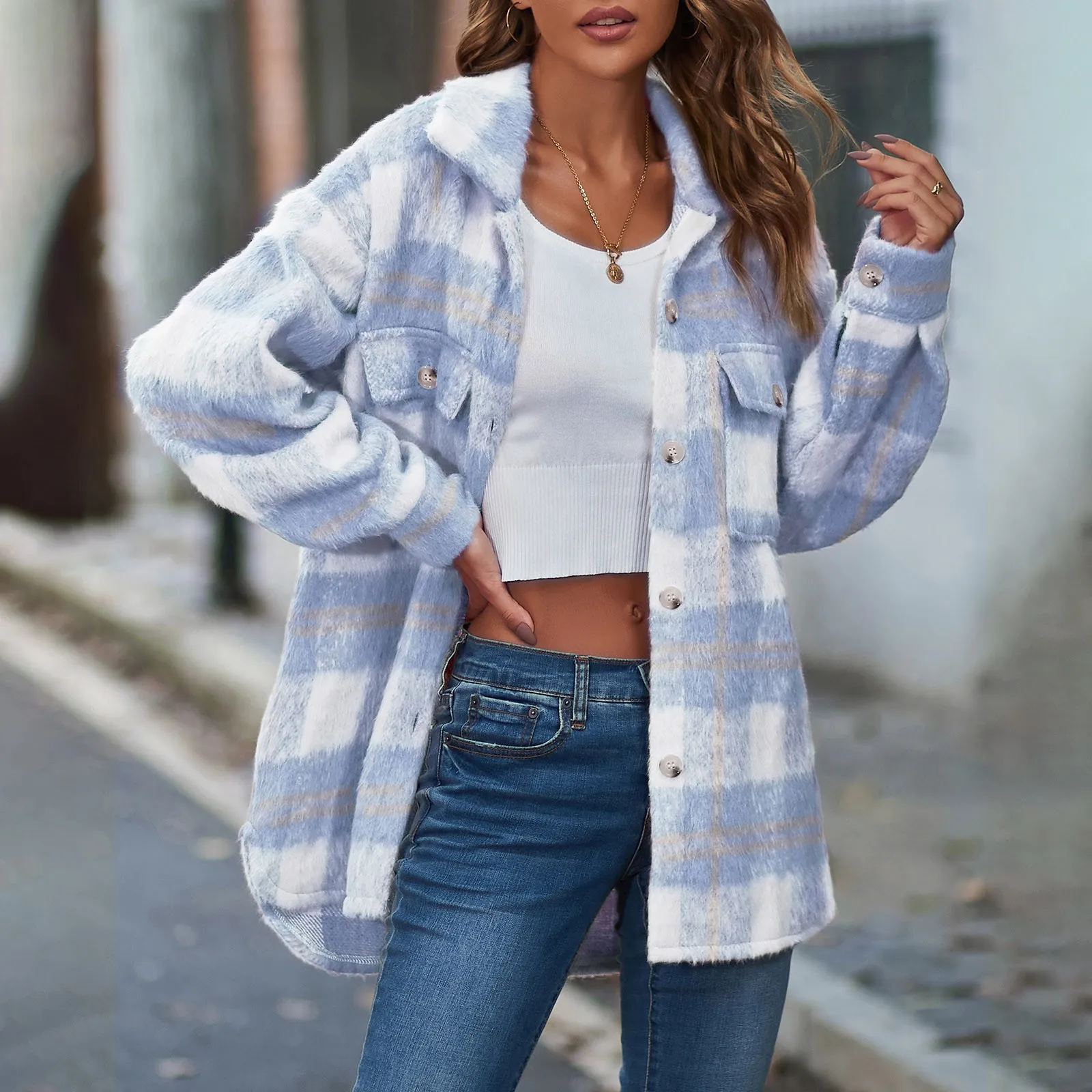 Women S Casual Plaid Flannel Shacket Jacket Oversized Button Down Long Sleeve Fall Shirt Jacket Coat Women Snow Winter Jackets
Women S Casual Plaid Flannel Shacket Jacket Oversized Button Down Long Sleeve Fall Shirt Jacket Coat Women Snow Winter Jackets