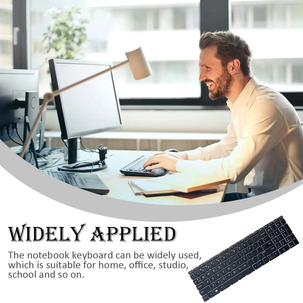 Laptop Keyboard White Letters Edge Smooth Surface Repair Parts with Backlight Replacement for HP Pavilion 15-CX English US
Laptop Keyboard White Letters Edge Smooth Surface Repair Parts with Backlight Replacement for HP Pavilion 15-CX English US