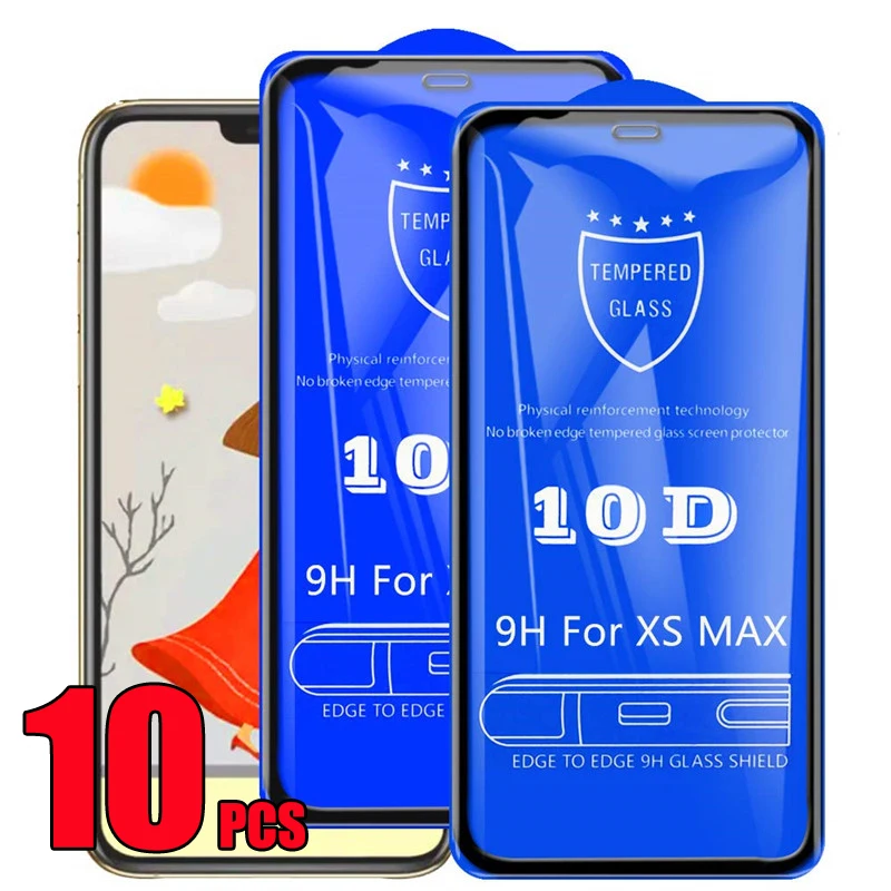 10pcs 10D Tempered Glass Full Glue Coverage Curved Screen Protector Film For iPhone 13 Pro Max 12 Mini 11 XS XR X 8 7 6 Plus SE
10pcs 10D Tempered Glass Full Glue Coverage Curved Screen Protector Film For iPhone 13 Pro Max 12 Mini 11 XS XR X 8 7 6 Plus SE