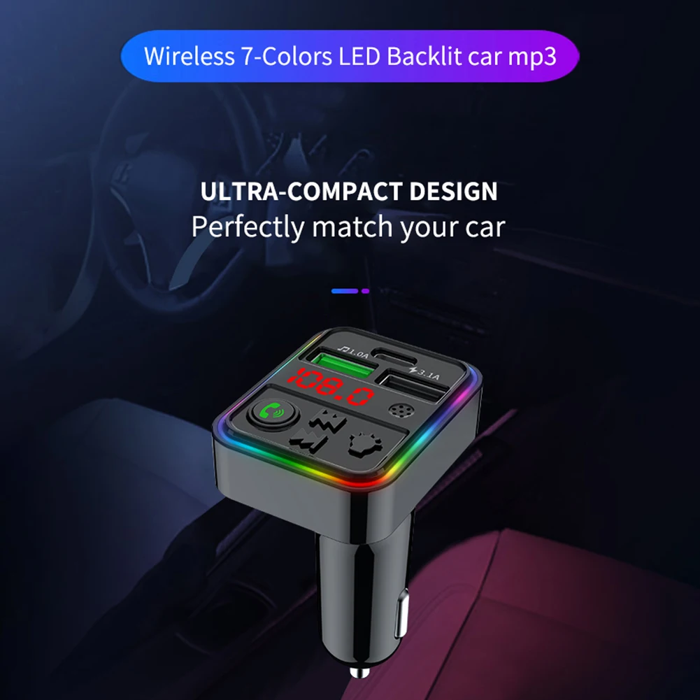 Car Bluetooth 5.0 FM Transmitter Wireless Handsfree Audio Receiver MP3 Player 3 USB Charger Fast Charger Car Accessories
Car Bluetooth 5.0 FM Transmitter Wireless Handsfree Audio Receiver MP3 Player 3 USB Charger Fast Charger Car Accessories