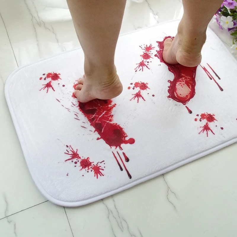 Halloween Doormat Creative 3D Red Blood Bath Bathroom Floor Mat Bloody Footprint Terrible Tricky Non-slip Carpet Bath Mat
Halloween Doormat Creative 3D Red Blood Bath Bathroom Floor Mat Bloody Footprint Terrible Tricky Non-slip Carpet Bath Mat