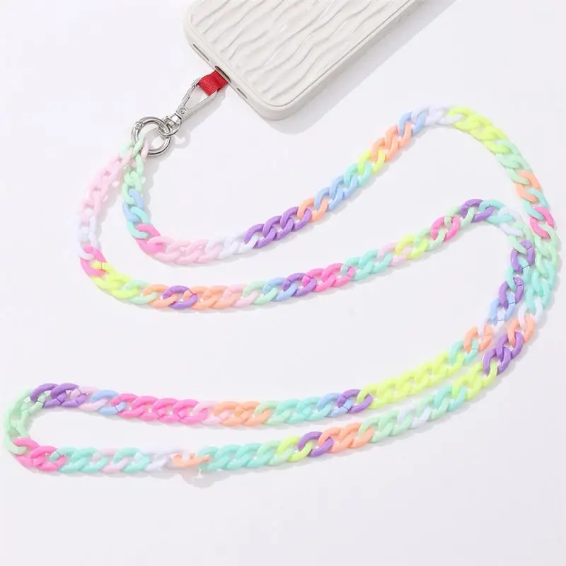120cm Colorful Acrylic Crossbody Chain Mobile Phone Case Jewelry Pendant Drop-resistant Shoulder Strap Chain For iPhone Xiaomi
120cm Colorful Acrylic Crossbody Chain Mobile Phone Case Jewelry Pendant Drop-resistant Shoulder Strap Chain For iPhone Xiaomi
