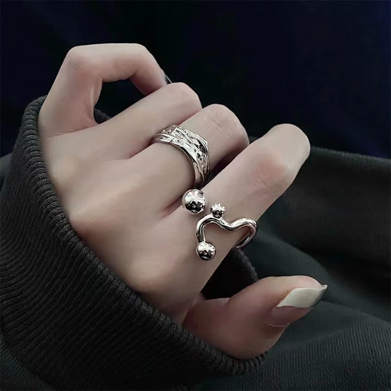 Minimalist Silver Color Metal Open Ring for Women Men Fashion Geometric Irregular Lava Ball Shape Ring Party Jewelry
Minimalist Silver Color Metal Open Ring for Women Men Fashion Geometric Irregular Lava Ball Shape Ring Party Jewelry