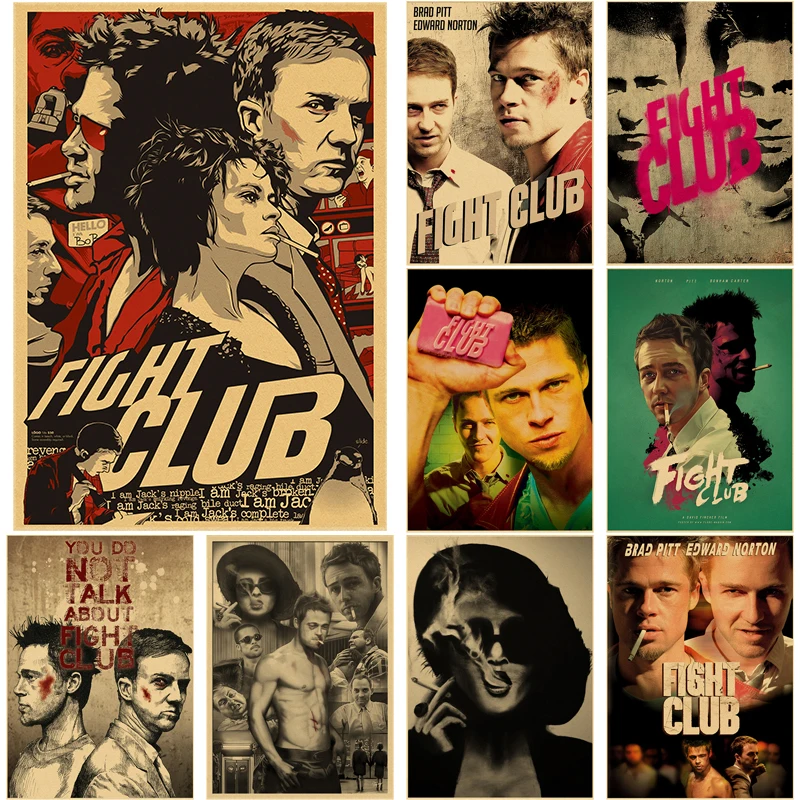 Fight Club Movie Posters Brad Pitt Film Kraft Paper Prints Posters Vintage Home Room Bar Cafe Decor Aesthetic Art Wall Painting
Fight Club Movie Posters Brad Pitt Film Kraft Paper Prints Posters Vintage Home Room Bar Cafe Decor Aesthetic Art Wall Painting
