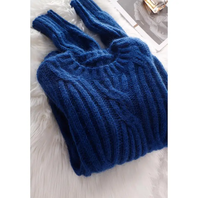 Синий утепленный свитер Klein, женский осенне-зимний свободный свитер с круглым вырезом, стандартная Толстая шерстяная ткань
Синий утепленный свитер Klein, женский осенне-зимний свободный свитер с круглым вырезом, стандартная Толстая шерстяная ткань