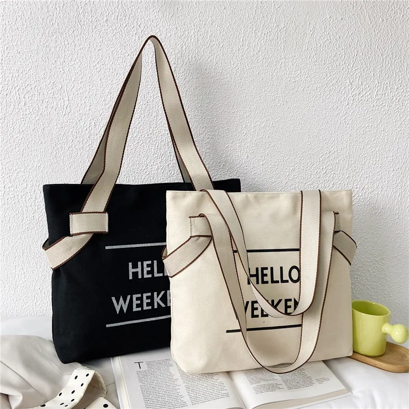 Canvas Bag Handbags for Women Shoulder Bag Female Eco Storage Letter Girls Large Reusable Shopper Daily Fresh Totes Shopping Bag
Canvas Bag Handbags for Women Shoulder Bag Female Eco Storage Letter Girls Large Reusable Shopper Daily Fresh Totes Shopping Bag