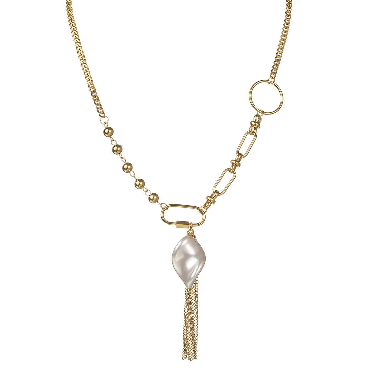Stainless Steel Women Necklace Gold Color Plated Irregularity Chain Tassels Trendy Party Jewelry Gift
Stainless Steel Women Necklace Gold Color Plated Irregularity Chain Tassels Trendy Party Jewelry Gift