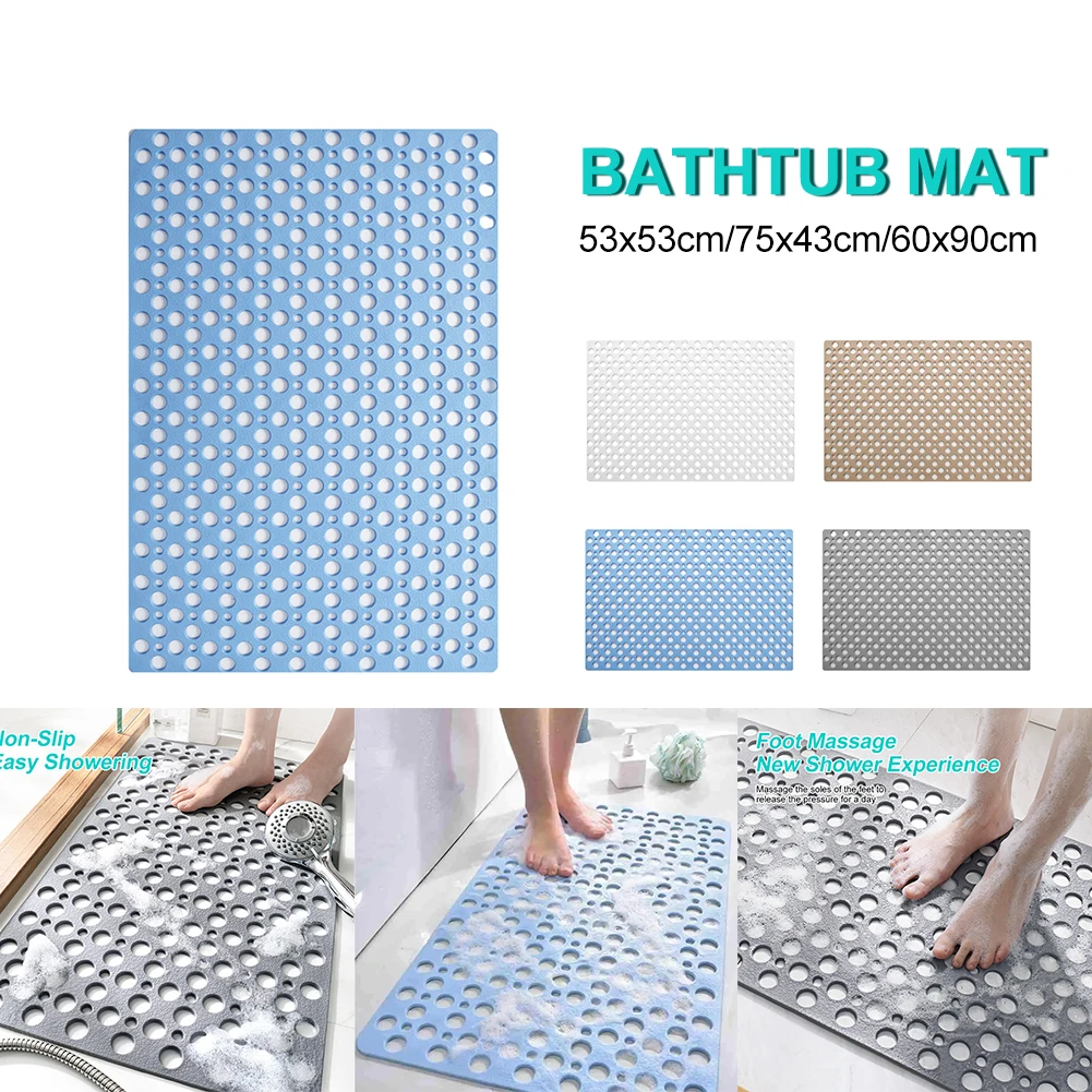 Bathtub Mat Non Slip Bath Mats For Tub Shower With Drain Holes Suction Cups TPE Mat Foot Massager Quick Drying Bathroom Rug
Bathtub Mat Non Slip Bath Mats For Tub Shower With Drain Holes Suction Cups TPE Mat Foot Massager Quick Drying Bathroom Rug