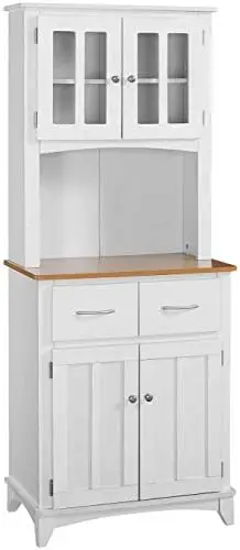 Source Industries Brook Tall Microwave Cabinet with 2-Drawer and an Upper and Lower Cabinet, White with Cherry Wood Finish
Source Industries Brook Tall Microwave Cabinet with 2-Drawer and an Upper and Lower Cabinet, White with Cherry Wood Finish