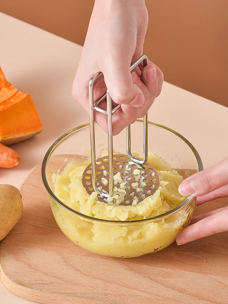 Mashed Potato Masher Artifact 304 Stainless Steel Baby Food Masher Peeling Garlic Cooking Tools
Mashed Potato Masher Artifact 304 Stainless Steel Baby Food Masher Peeling Garlic Cooking Tools