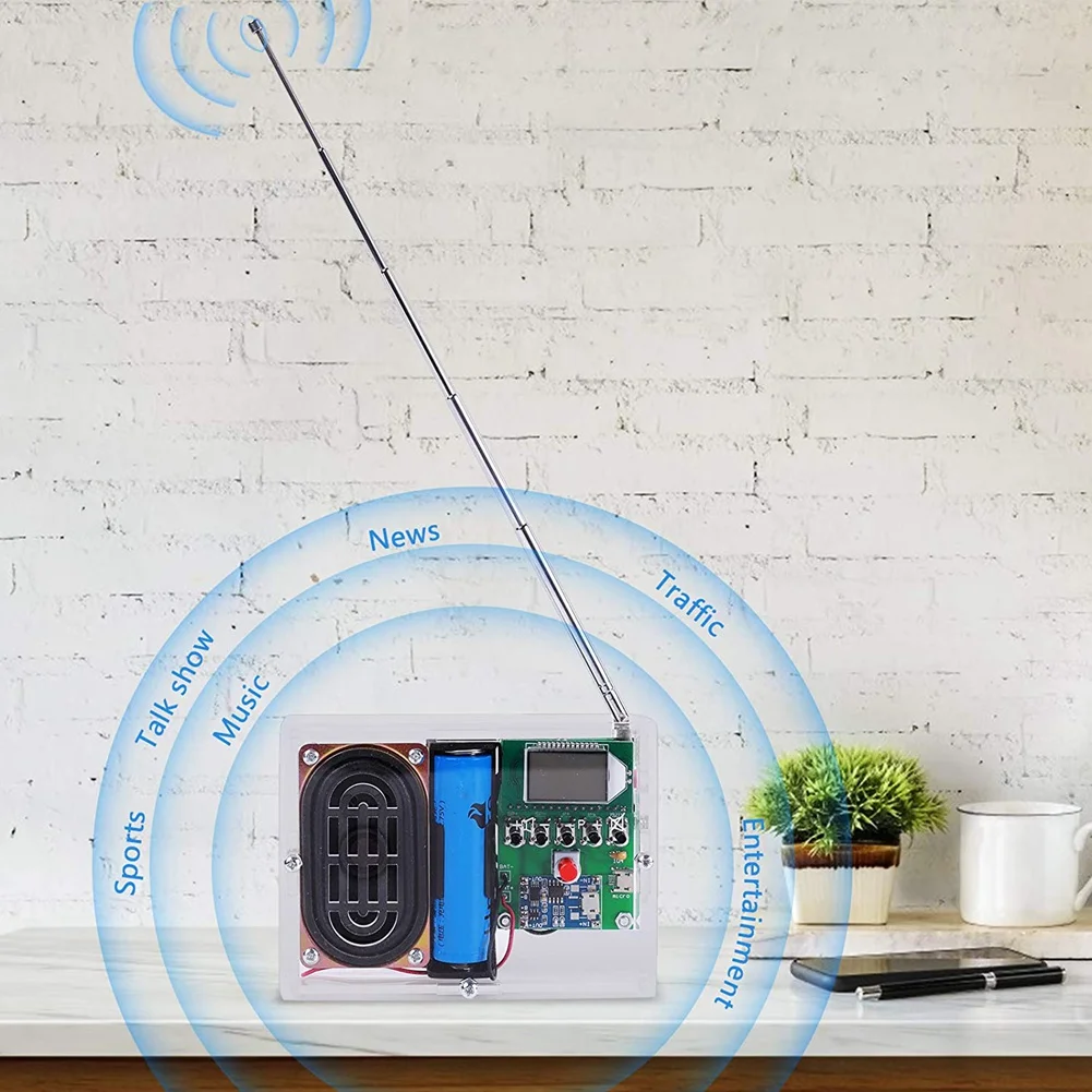 FM Radio Kit DIY Soldering Project Adjustable Wireless Receiver LCD Display FM Digital Radio Module DIY Kits for Leaning
FM Radio Kit DIY Soldering Project Adjustable Wireless Receiver LCD Display FM Digital Radio Module DIY Kits for Leaning