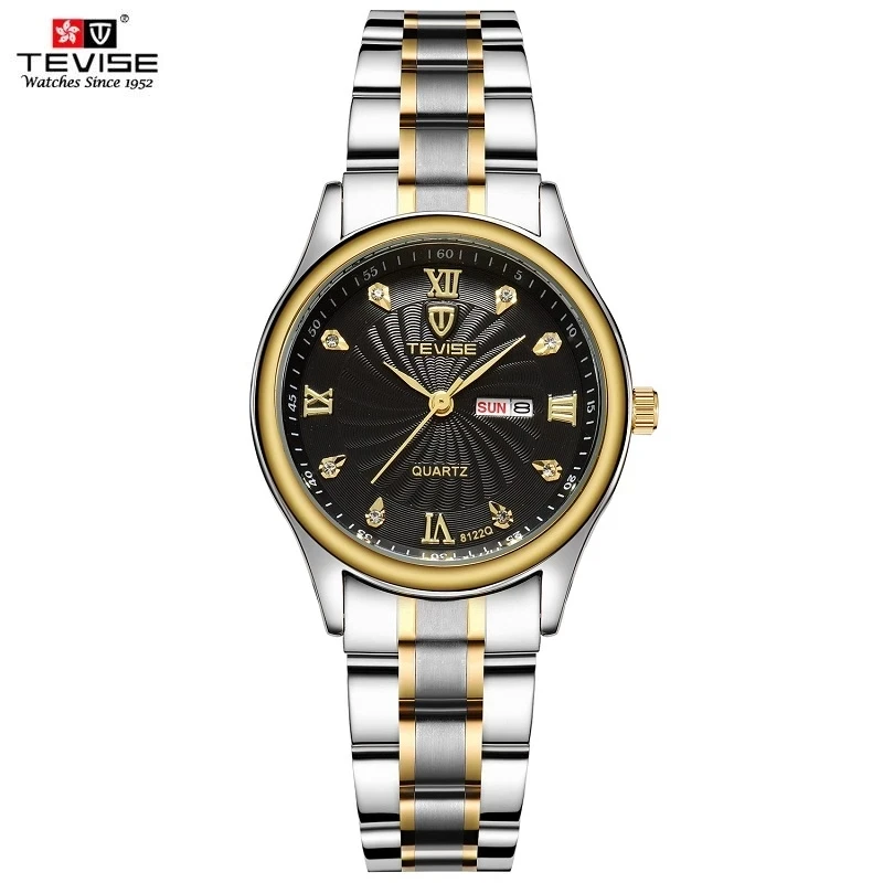 TEVISE Luxury Gold Women Watch Week Day Date Bracelet Watches Ladies Waterproof Fashion Quartz Steel Wrist Watches montre femme
TEVISE Luxury Gold Women Watch Week Day Date Bracelet Watches Ladies Waterproof Fashion Quartz Steel Wrist Watches montre femme
