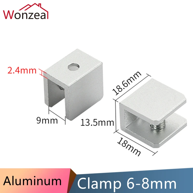2pcs Glass Clamps 6-8mm Space Aluminum Half Round Shelves Corner Clips Adjustable Wall Mounted Holder Brackets Support Hardware
2pcs Glass Clamps 6-8mm Space Aluminum Half Round Shelves Corner Clips Adjustable Wall Mounted Holder Brackets Support Hardware