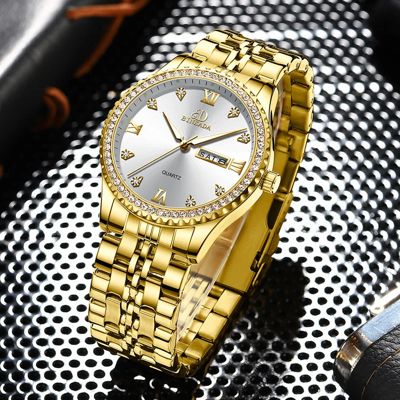 Часы мужские модные немеханические автоматические водонепроницаемые электронные золотые часы стальной ремешок
Часы мужские модные немеханические автоматические водонепроницаемые электронные золотые часы стальной ремешок