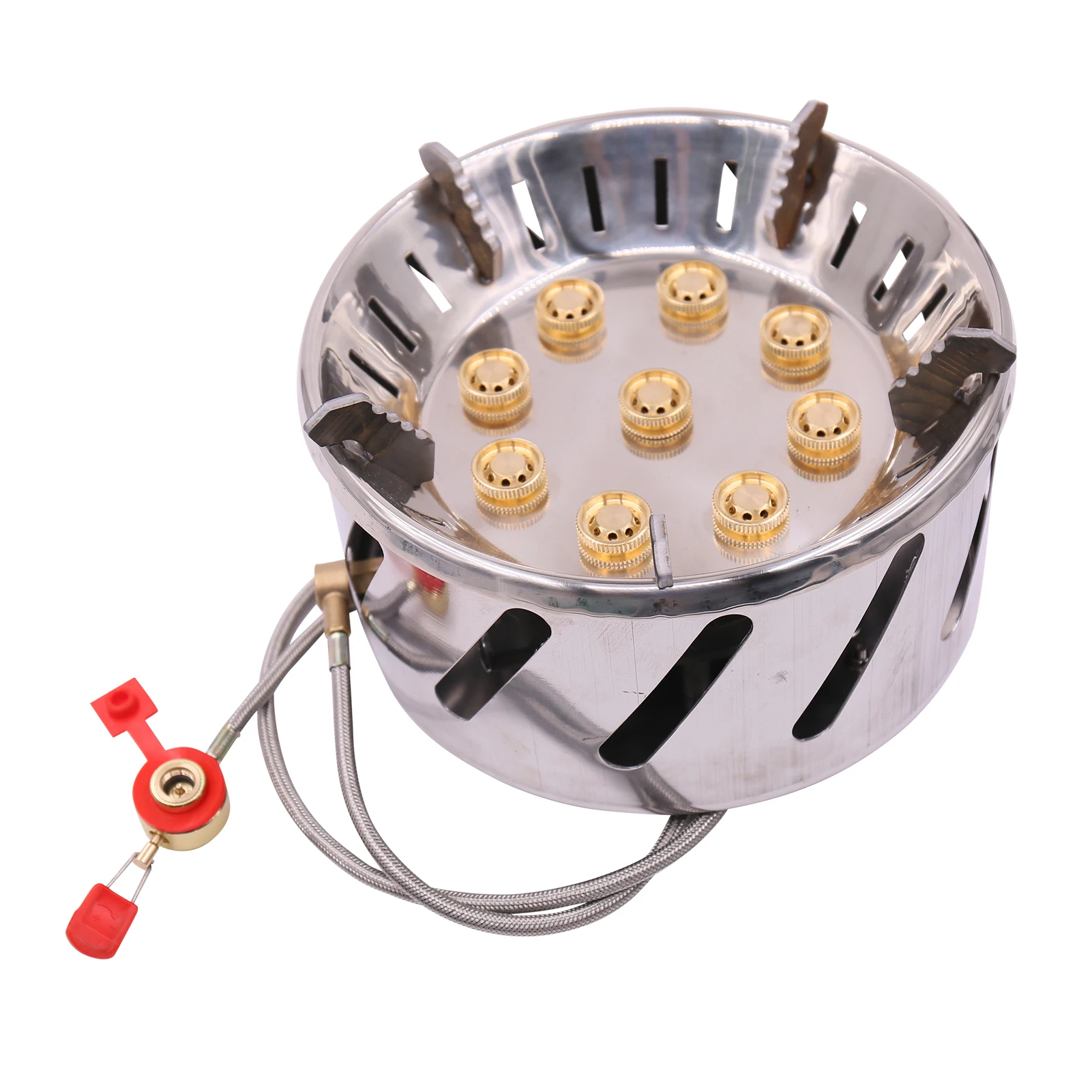 Protable Gas Stove Camping Burner Stainless Steel 9-head Camping Stove Outdoor Camping Picnic Tour Portable 9 Holes Stove
Protable Gas Stove Camping Burner Stainless Steel 9-head Camping Stove Outdoor Camping Picnic Tour Portable 9 Holes Stove