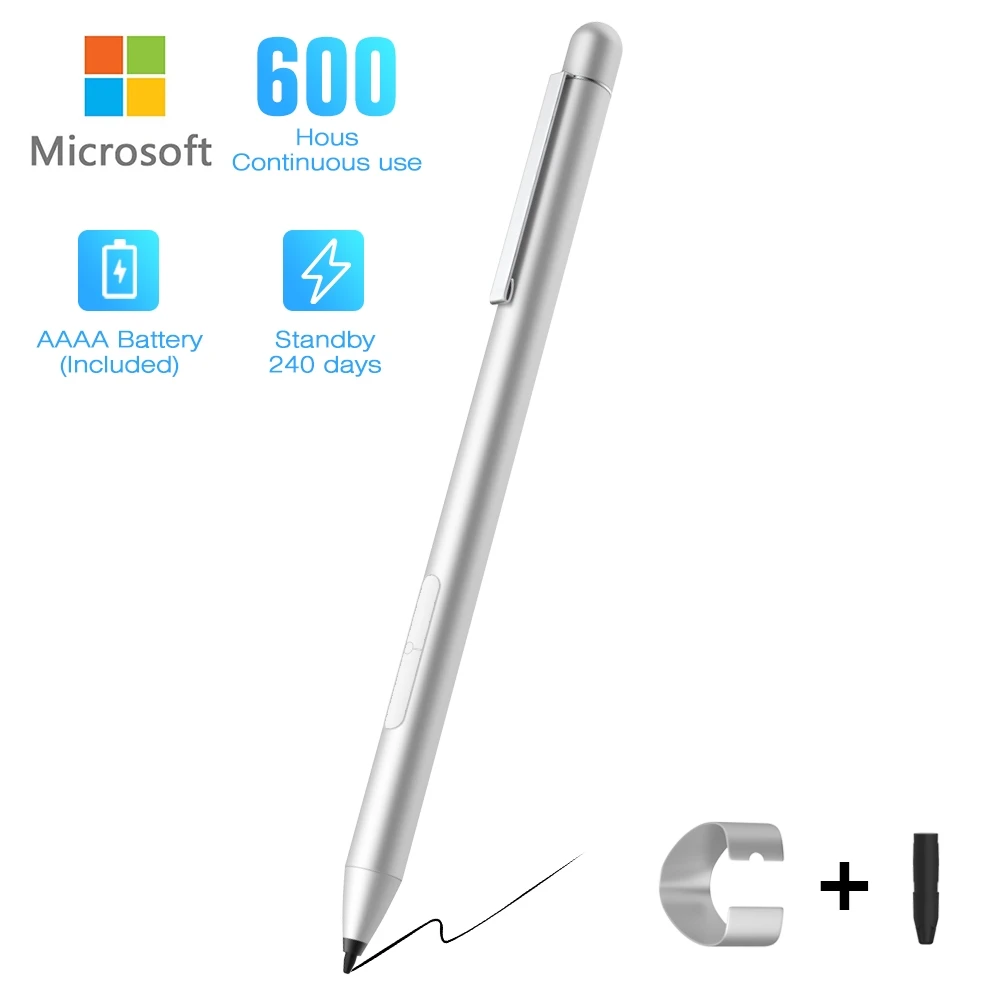 Новый стилус для Microsoft Surface 3/Go/Book/Pro 3/ 4/5/6,(отклонение ладони) Активный с 4096 чувствительностью к давлению
Новый стилус для Microsoft Surface 3/Go/Book/Pro 3/ 4/5/6,(отклонение ладони) Активный с 4096 чувствительностью к давлению