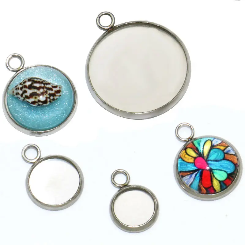20pcs 8 10 12 14 16 25mm Stainless Steel Single Circle Round Pendant Charm Blank Jewelry with Bezel Setting Tray Cameo Cabochons
20pcs 8 10 12 14 16 25mm Stainless Steel Single Circle Round Pendant Charm Blank Jewelry with Bezel Setting Tray Cameo Cabochons