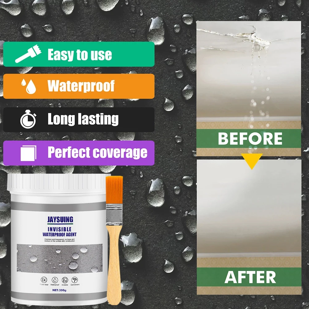 Waterproof Invisible Paste Sealant Mighty Paste Polyurethane Glue With Brush Tile Trapping Repair Glue For Home Roof Bathroom
Waterproof Invisible Paste Sealant Mighty Paste Polyurethane Glue With Brush Tile Trapping Repair Glue For Home Roof Bathroom
