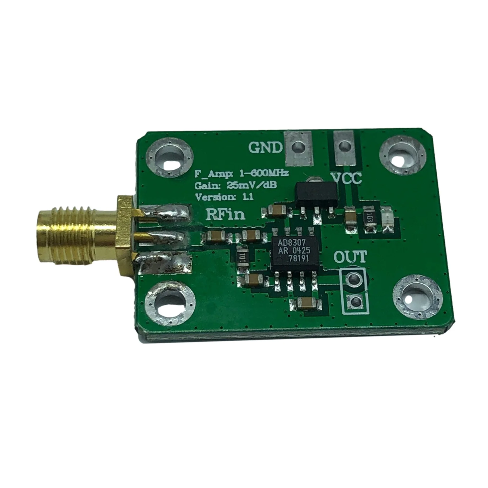 AD8307 RF Power Meter Logarithmic Detector Power Detection 1-600MHz RF Detector Power Meter
AD8307 RF Power Meter Logarithmic Detector Power Detection 1-600MHz RF Detector Power Meter