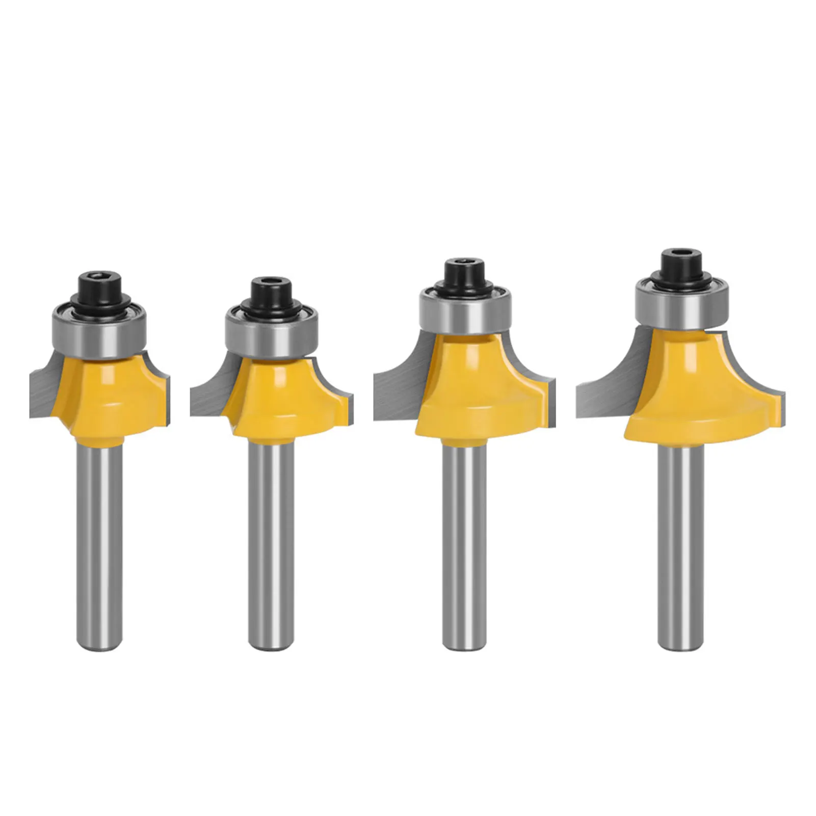 4pcs Drawer Solid Steel 1/4 Inch Shank Fillet Forming Woodworking Tools Locking Rounding Edge Miter Bit Affordable 45 Degree
4pcs Drawer Solid Steel 1/4 Inch Shank Fillet Forming Woodworking Tools Locking Rounding Edge Miter Bit Affordable 45 Degree