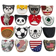 Golf Mallet Putter Cover Golf Headcover Magnetic Or Magic Tape Closure Golf Club Cover Multi Style Color Pattern Golf Supplies