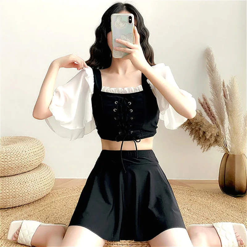 2023 New Korean One Piece Swimwear Women Swimming Female Bathing Suit Beachwear Solid Black Swimsuit Summer Swimskirt
2023 New Korean One Piece Swimwear Women Swimming Female Bathing Suit Beachwear Solid Black Swimsuit Summer Swimskirt