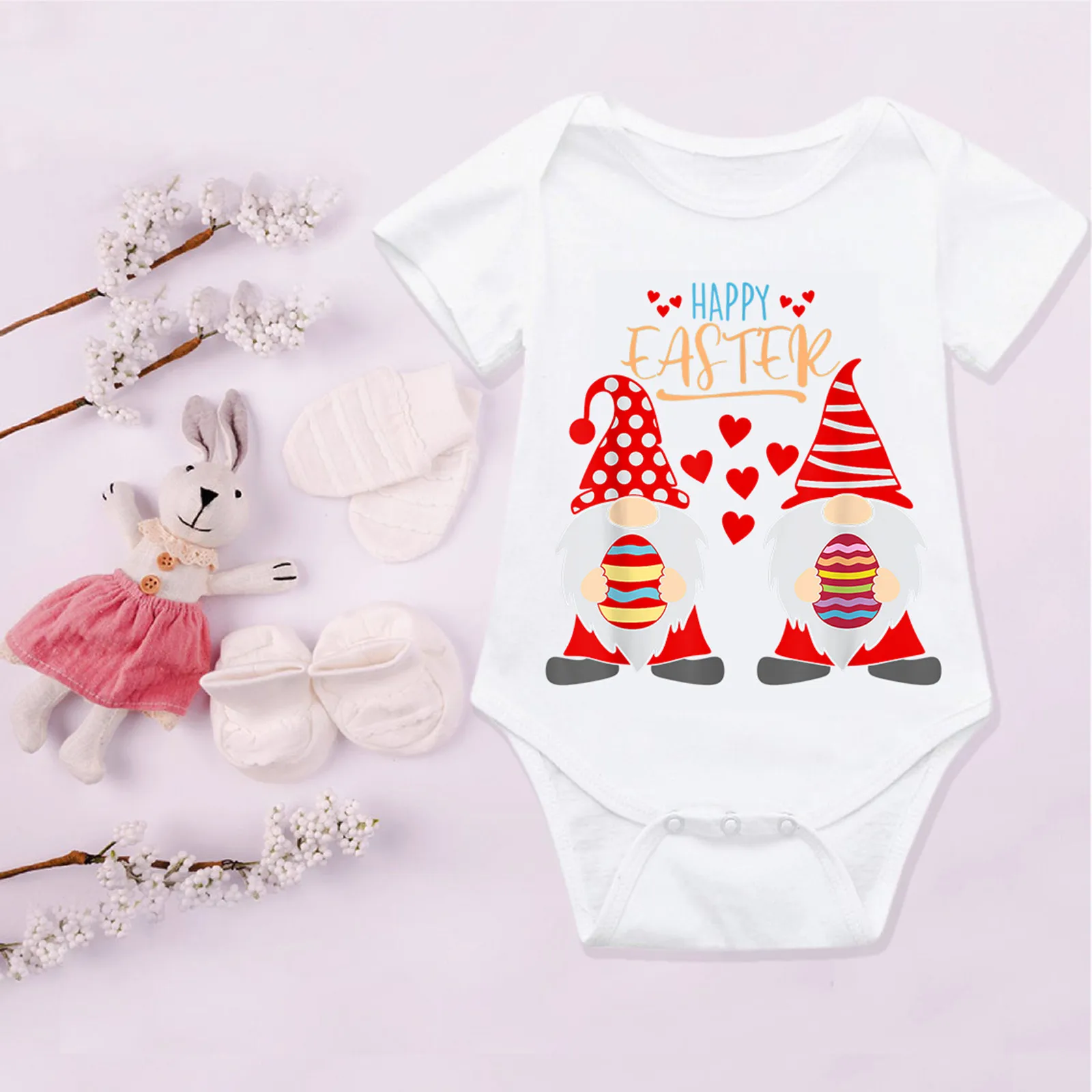 Easter Romper Baby Girls Boys Happy Easter Dwarf Print Baby Bodysuit Summer Short Sleeve Toddler Baby Rompers Costume For Baby
Easter Romper Baby Girls Boys Happy Easter Dwarf Print Baby Bodysuit Summer Short Sleeve Toddler Baby Rompers Costume For Baby
