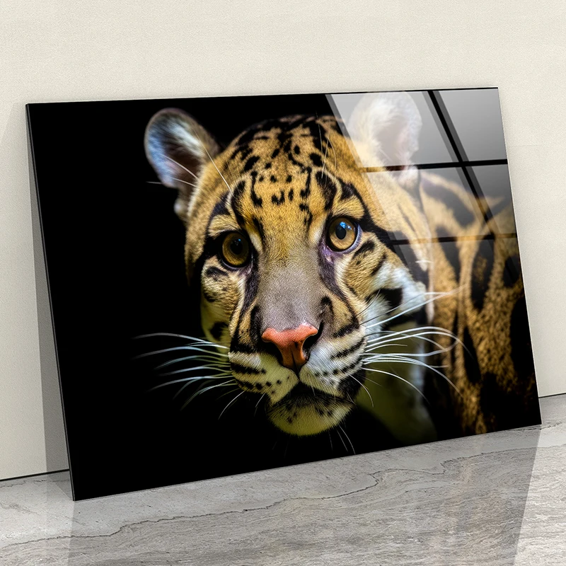 60X40cm Leopard Modern Minimalist Frameless Tempered Glass Art Bedroom Living Room Sofa Backrest Wall Decoration Painting 
60X40cm Leopard Modern Minimalist Frameless Tempered Glass Art Bedroom Living Room Sofa Backrest Wall Decoration Painting