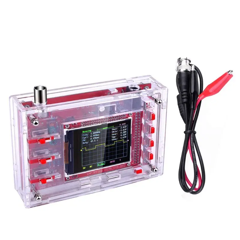 Pocket-Size Digital Oscilloscope Kit Open Source 2.4" TFT 1Msps with Probe and Protective Case
Pocket-Size Digital Oscilloscope Kit Open Source 2.4" TFT 1Msps with Probe and Protective Case