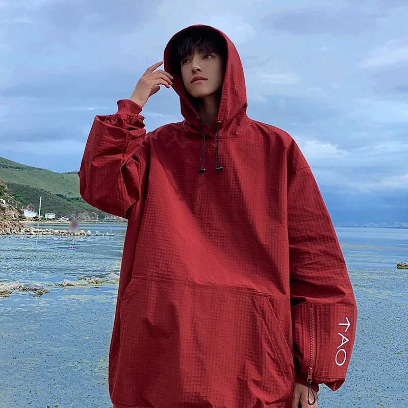 Autumn Spring Plaid Waterproof Solid Color Pullover Hooded Casual Hoodie Jacket Male Unisexual Men And Women Fashion Sweatshirt
Autumn Spring Plaid Waterproof Solid Color Pullover Hooded Casual Hoodie Jacket Male Unisexual Men And Women Fashion Sweatshirt