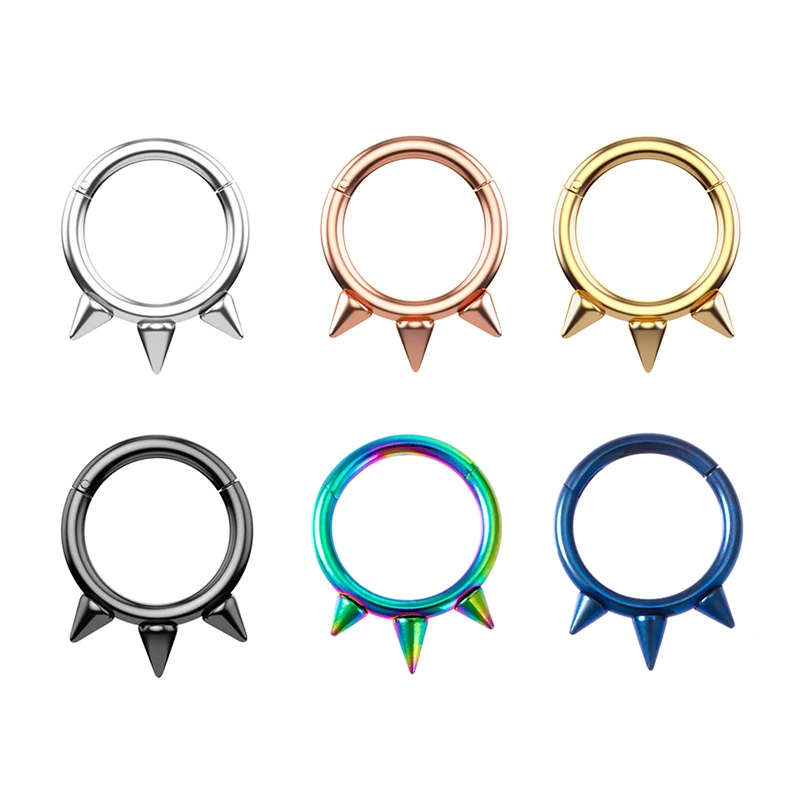 1 PC Punk Spiked Septum Ring Nostril Piercing Surgical Steel Nose Clicker Segment Hinged Nose Rings Hoop 16G Cartilage Earring
1 PC Punk Spiked Septum Ring Nostril Piercing Surgical Steel Nose Clicker Segment Hinged Nose Rings Hoop 16G Cartilage Earring
