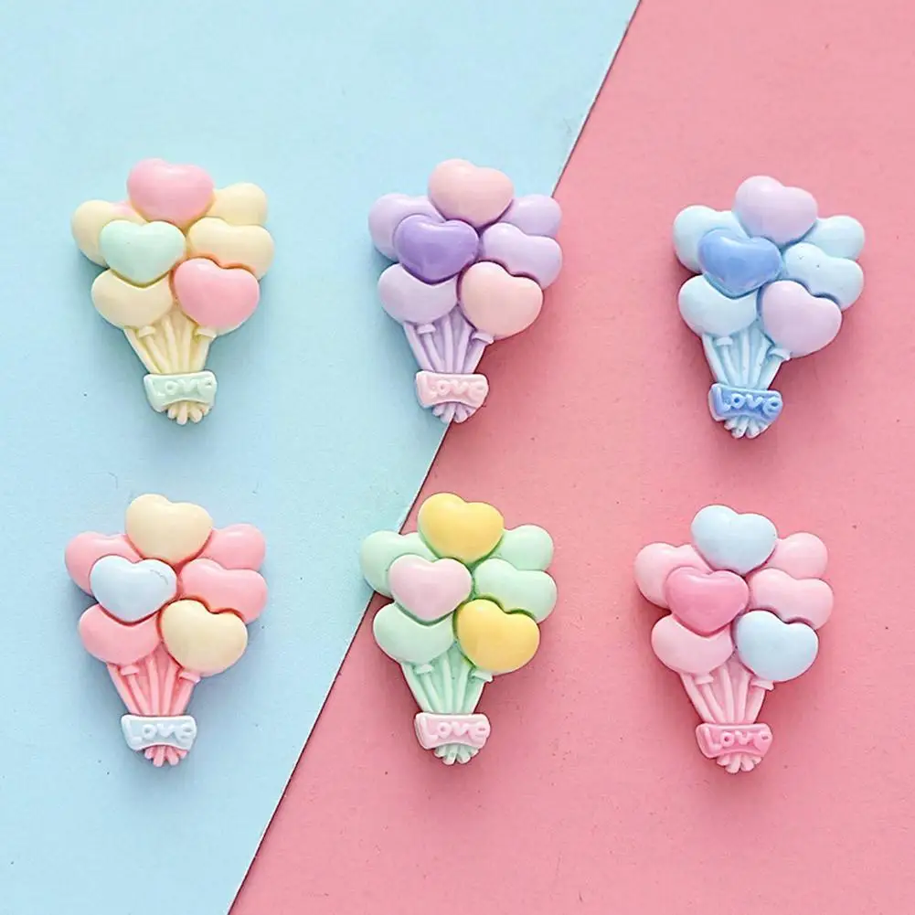 

10 Pcs New Mini Cute Cartoon Colored Balloons Resin Hairpin Jewellery Cabochon Craft Scrapbook Diy Accessories Party Decora Y4C3