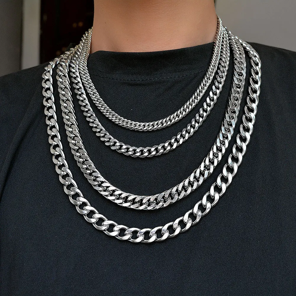 2021 Fashion Hot Cuban Chain Necklace Men Handmade Simple Stainless Steel Link Chain Necklace For Men Jewelry Gift
2021 Fashion Hot Cuban Chain Necklace Men Handmade Simple Stainless Steel Link Chain Necklace For Men Jewelry Gift