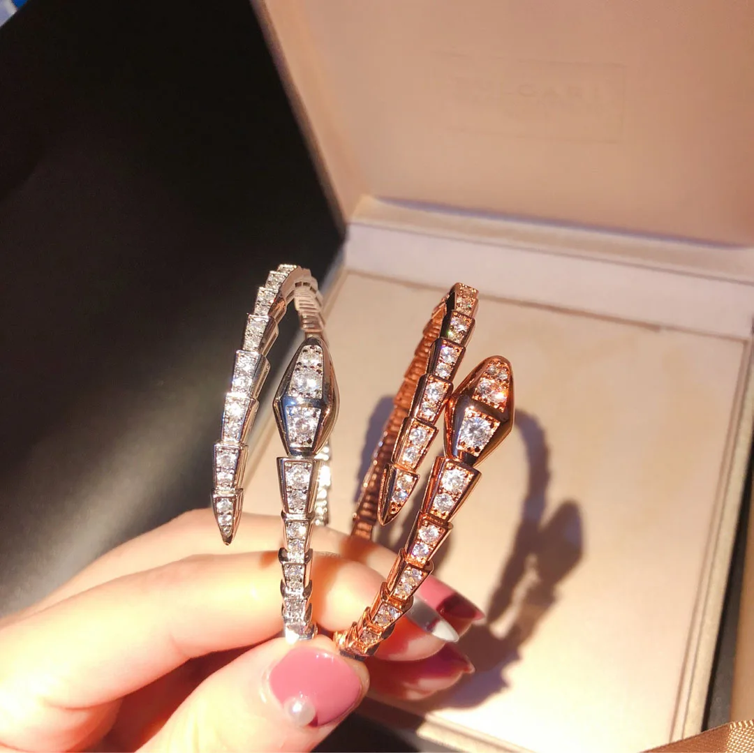 Bv S925 Sterling Silver New Ladies Luxury Jewelry Full Diamond Serpentine Zircon Bracelet For Women
Bv S925 Sterling Silver New Ladies Luxury Jewelry Full Diamond Serpentine Zircon Bracelet For Women