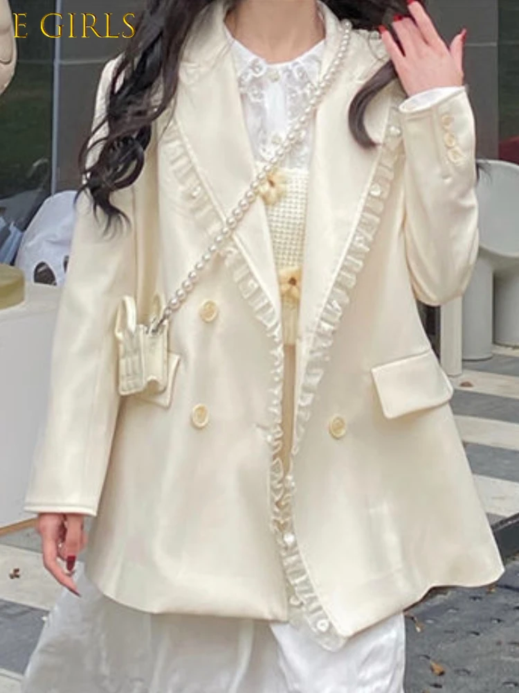 E GIRLS Lolita Blazer Coat Women Lace Loose Designer Kawaii Coat Female Chic Korean Fashion Elegant Retro Sweet Coats 2022 New
E GIRLS Lolita Blazer Coat Women Lace Loose Designer Kawaii Coat Female Chic Korean Fashion Elegant Retro Sweet Coats 2022 New