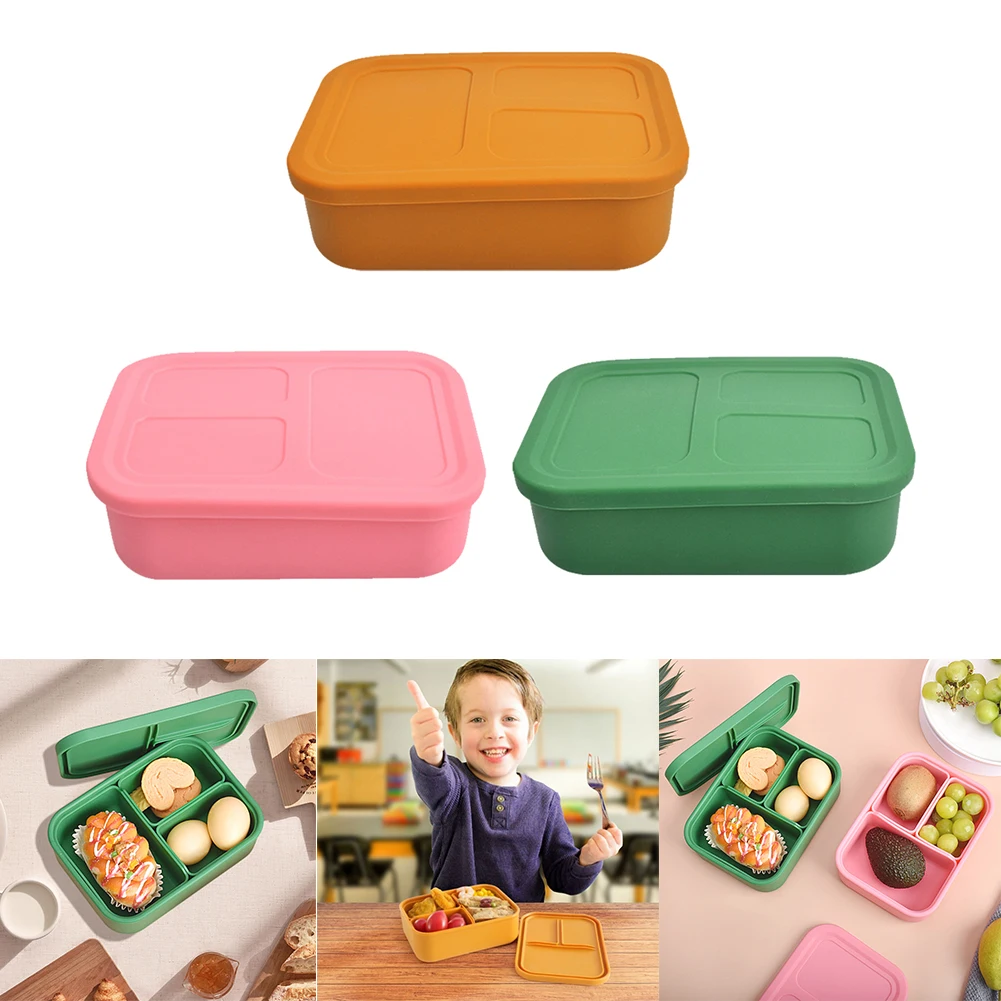 Silicone Bento Box Lunch Box Container with Leakproof Compartments Dishwasher Safe for Kids Adults for Office School Travel
Silicone Bento Box Lunch Box Container with Leakproof Compartments Dishwasher Safe for Kids Adults for Office School Travel
