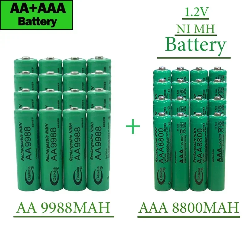 2024 Новый бестселлер 1 2 В AA9988MAH + AAA8800MAH AA AAABattery NI MH аккумуляторная батарея для
