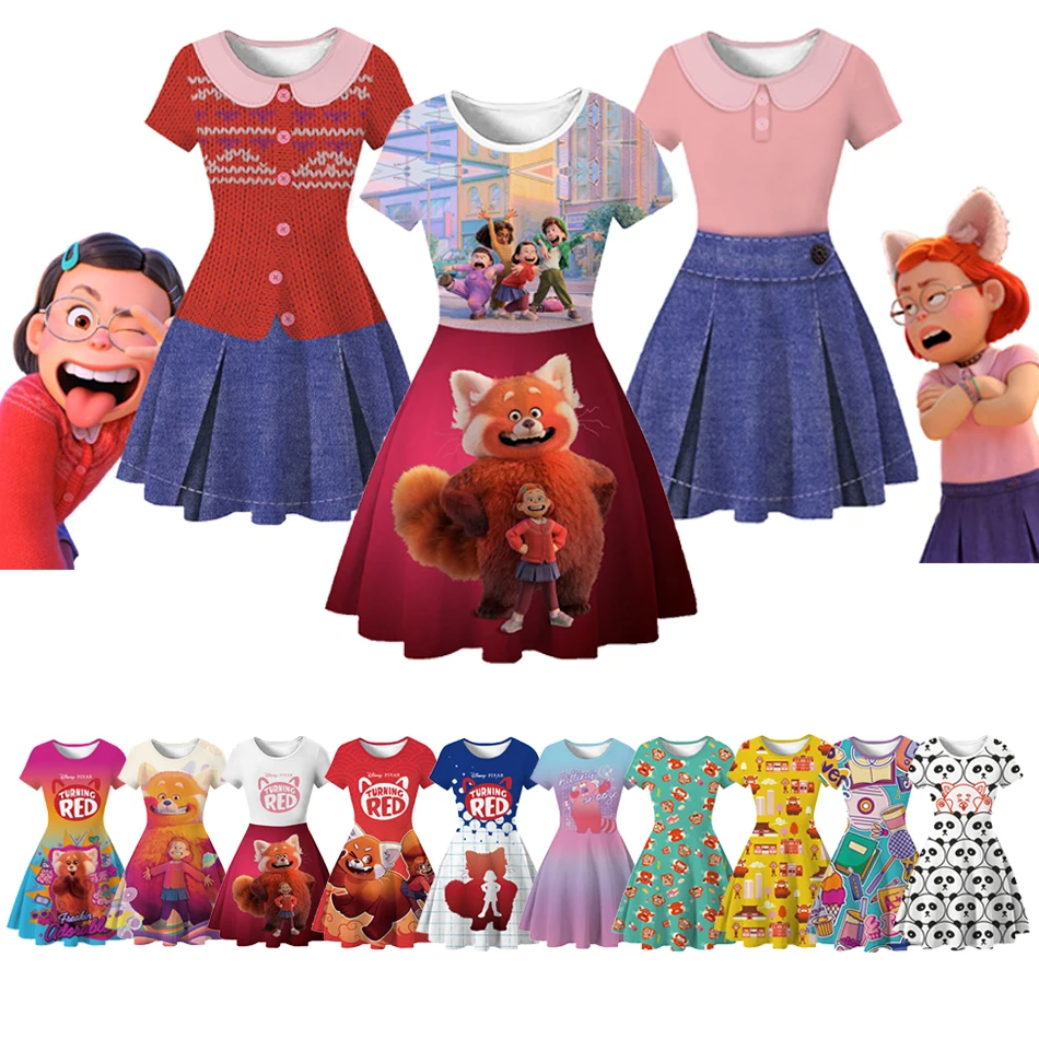 Turning Red Disney Clothes Girls Summer Dress Kids Cosplay Mei Red Panda Cartoon Print Charm Costume Casual Princess Vestidos
Turning Red Disney Clothes Girls Summer Dress Kids Cosplay Mei Red Panda Cartoon Print Charm Costume Casual Princess Vestidos