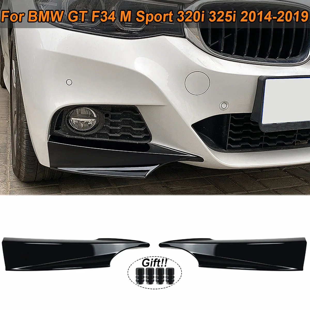 2 шт., передний бампер для BMW GT F34 M Sport 320i 325i 2014-2019 
2 шт., передний бампер для BMW GT F34 M Sport 320i 325i 2014-2019
