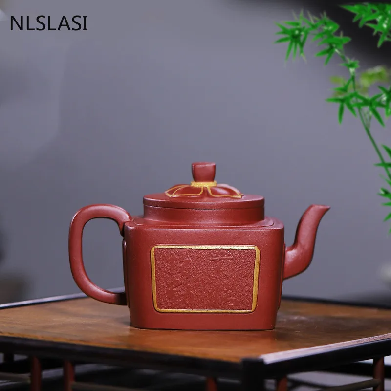 Yixing Handmade Tea Pot Chinese Tea Ceremony Dahongpao Customized Gifts Hand-carved Purple Clay Teapot Beauty Kettle 300ml
Yixing Handmade Tea Pot Chinese Tea Ceremony Dahongpao Customized Gifts Hand-carved Purple Clay Teapot Beauty Kettle 300ml
