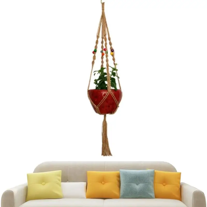 Woven Macrame Flowerpot Wall Hanging Basket Plant Hanger Planter Garden Stand Flower Pot For Decorations Cotton Rope Makramee
Woven Macrame Flowerpot Wall Hanging Basket Plant Hanger Planter Garden Stand Flower Pot For Decorations Cotton Rope Makramee