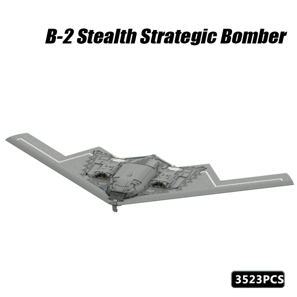 MOC Brick Military Series B-2 Stealth Strategic Bomber Flight Battle Creative Assembly Model Children's Toy DIY Building Block
MOC Brick Military Series B-2 Stealth Strategic Bomber Flight Battle Creative Assembly Model Children's Toy DIY Building Block