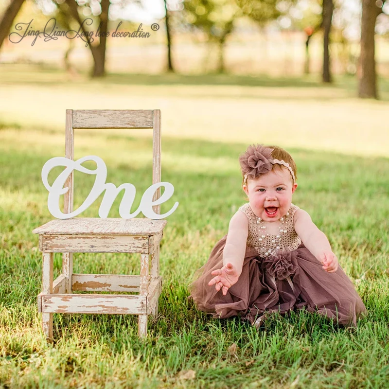 

One Sign Photo Prop for First Birthday Photo Shoot for Babies Wooden Number Sign Photographer Number Sign
