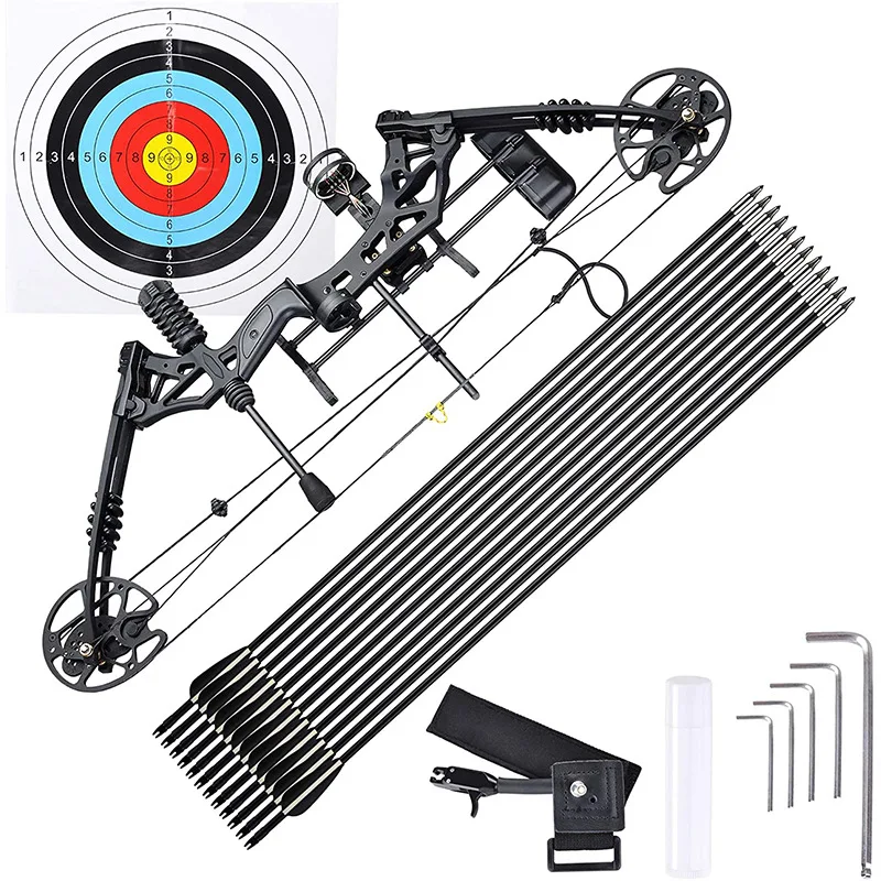 Compound Bow and Archery Sets - Right Hand Archery Compound Bows 30 - 70 Lbs Draw Weight Adjustable for Adults and Beginners
Compound Bow and Archery Sets - Right Hand Archery Compound Bows 30 - 70 Lbs Draw Weight Adjustable for Adults and Beginners